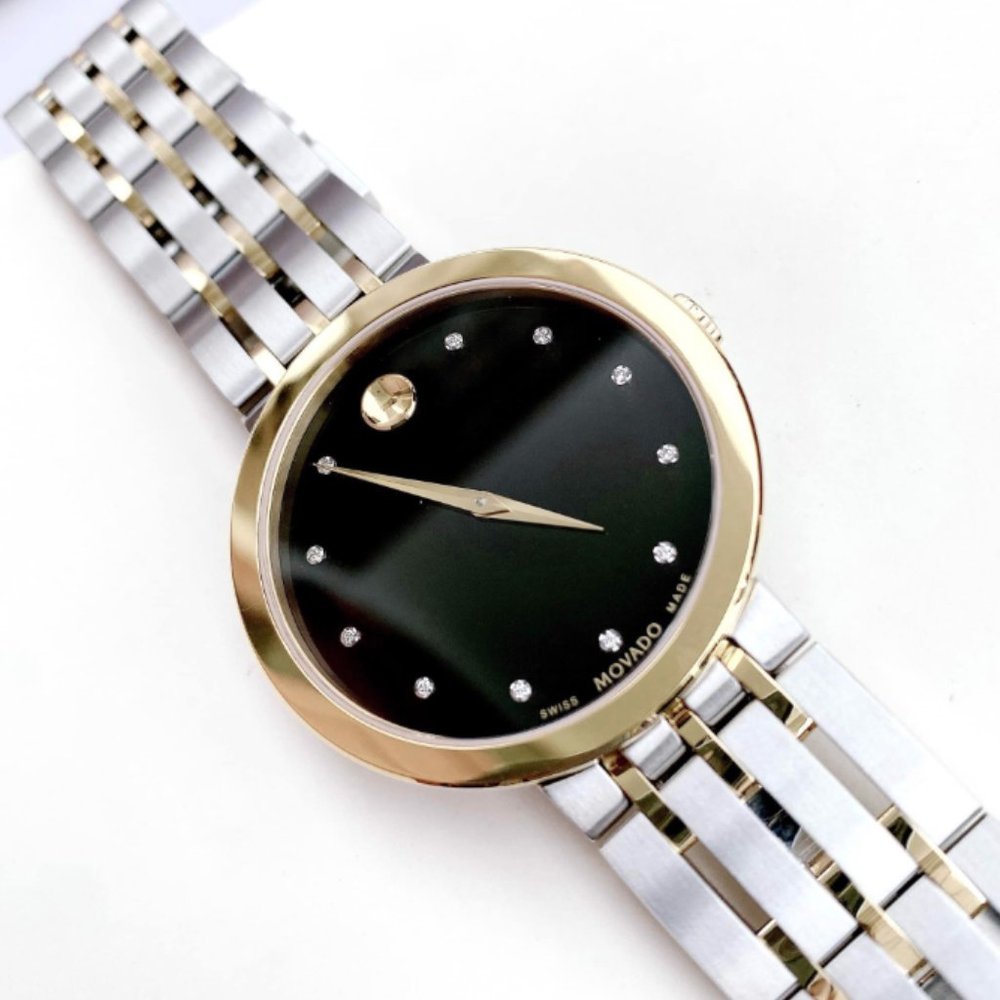 Movado Diamond Accent Two Tone Men's Watch